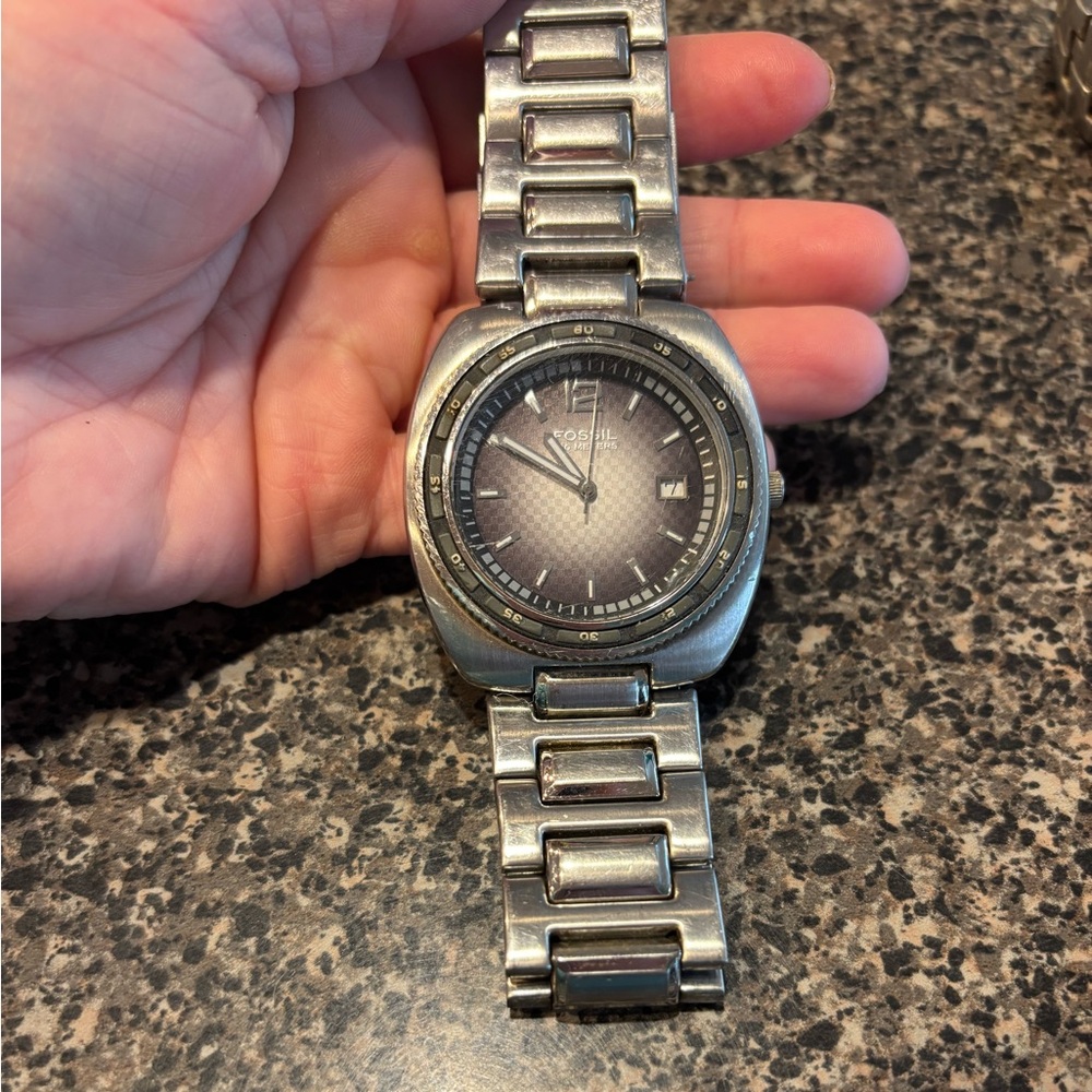 Men’s Fossil Blue Stainless Steel Watch